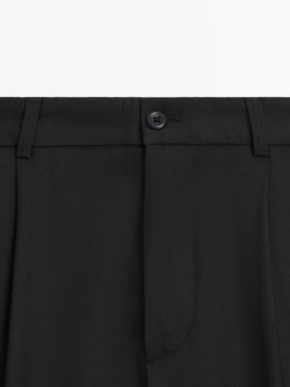 PANTALÓN RELAXED FIT PINZAS CON LANA FRÍA