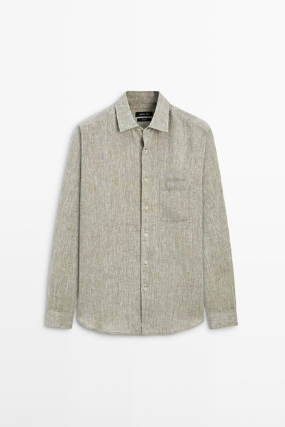 CAMISA FLUIDA BOLSILLO LINO