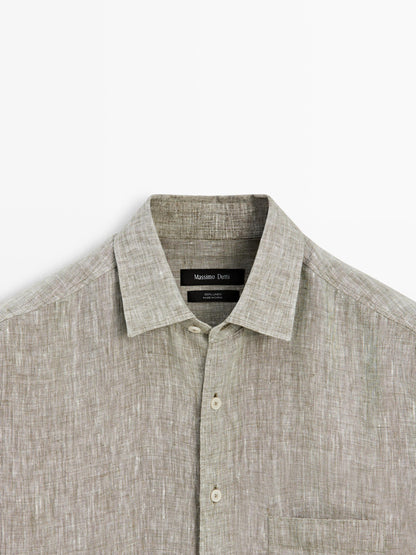 CAMISA FLUIDA BOLSILLO LINO