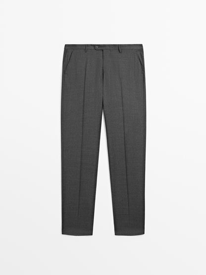PANTALÓN TRAJE MICROESTRUCTURA LANA FRÍA