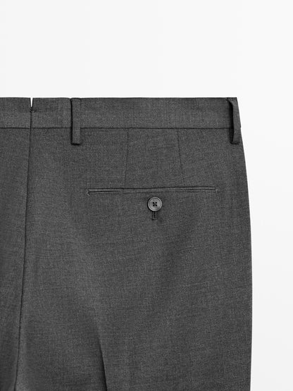 PANTALÓN TRAJE MICROESTRUCTURA LANA FRÍA