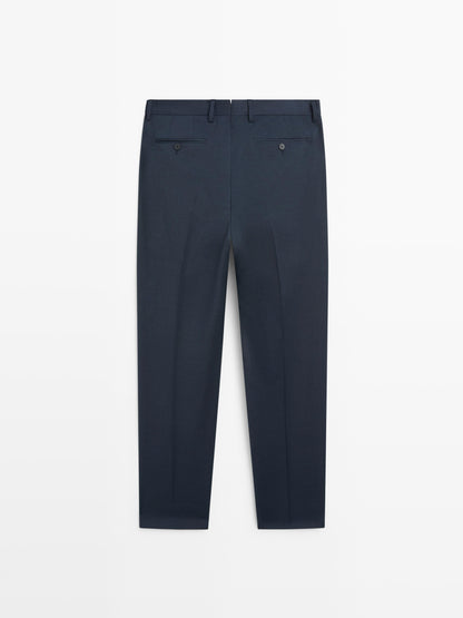 PANTALÓN TRAJE CUADROS MEZCLA LANA FRÍA