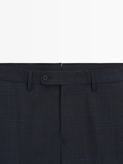 PANTALÓN TRAJE CUADROS MEZCLA LANA FRÍA