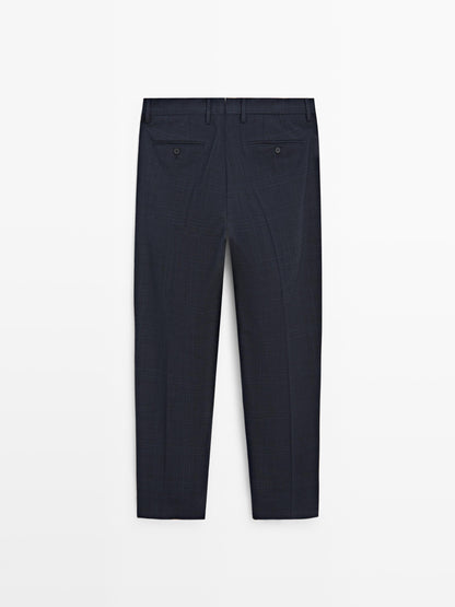 PANTALÓN TRAJE CUADROS MEZCLA LANA FRÍA