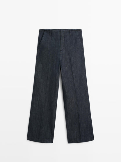 JEANS WIDE LEG TIRO MEDIO