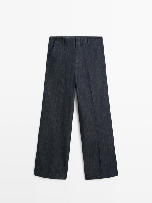 JEANS WIDE LEG TIRO MEDIO
