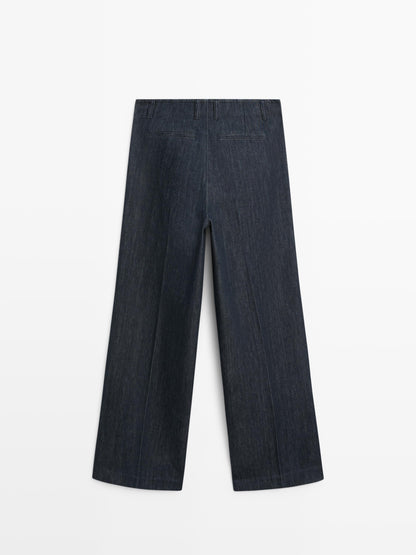 JEANS WIDE LEG TIRO MEDIO