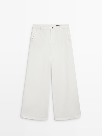 JEANS PALAZZO TIRO ALTO