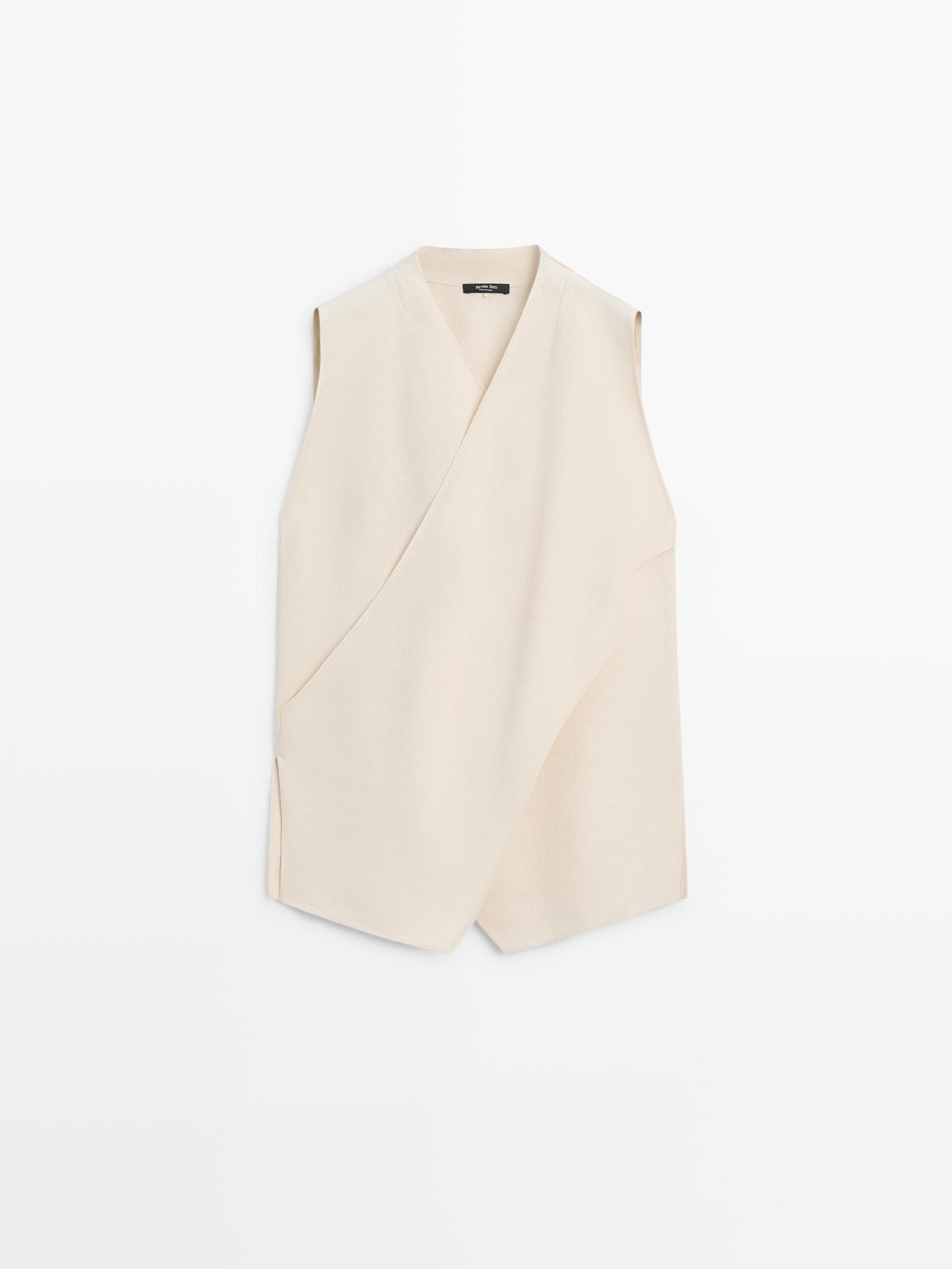 TOP FLUIDO CRUZADO CON LINO