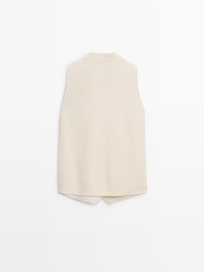 TOP FLUIDO CRUZADO CON LINO