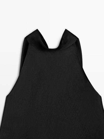 TOP HALTER LAZADA SATINADO