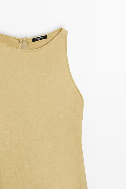 VESTIDO MIDI HALTER LINO