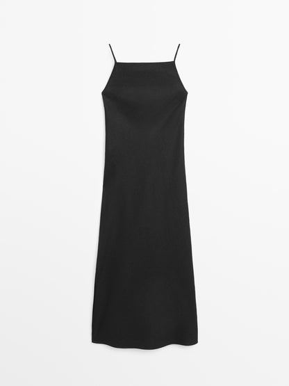 VESTIDO MIDI 100% LINO
