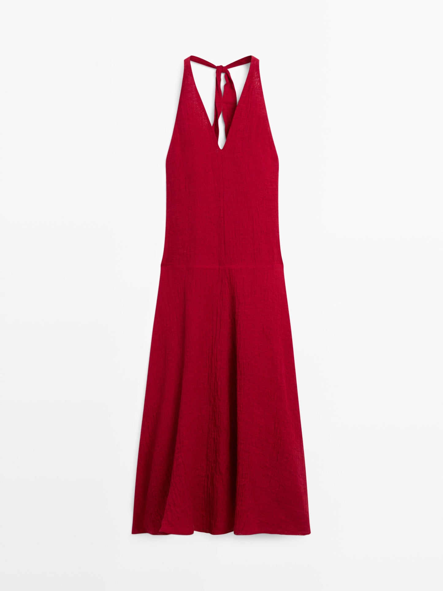VESTIDO LARGO ESCOTE 100% LINO