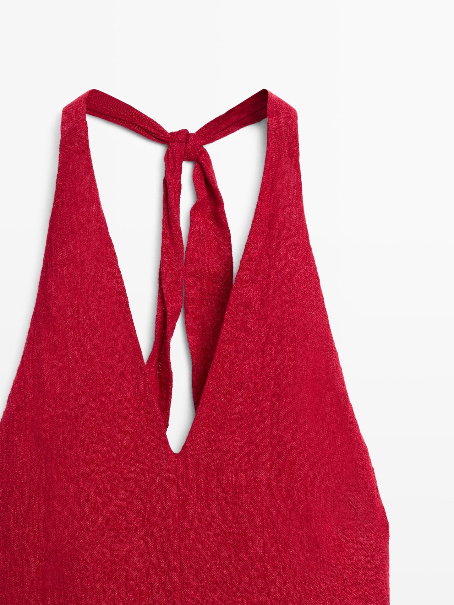 VESTIDO LARGO ESCOTE 100% LINO
